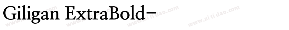 Giligan ExtraBold字体转换